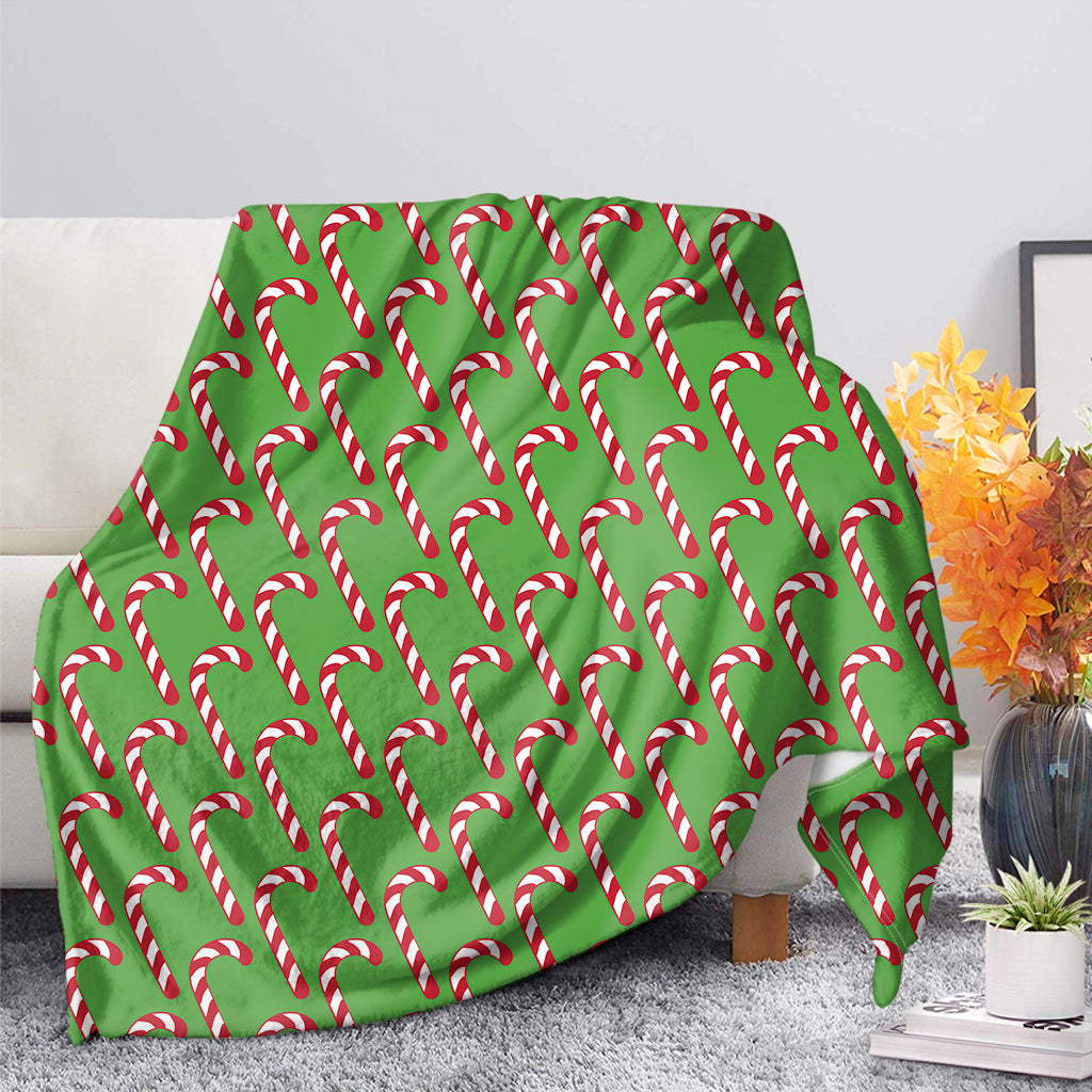 Merry Christmas Candy Cane Pattern Print Blanket