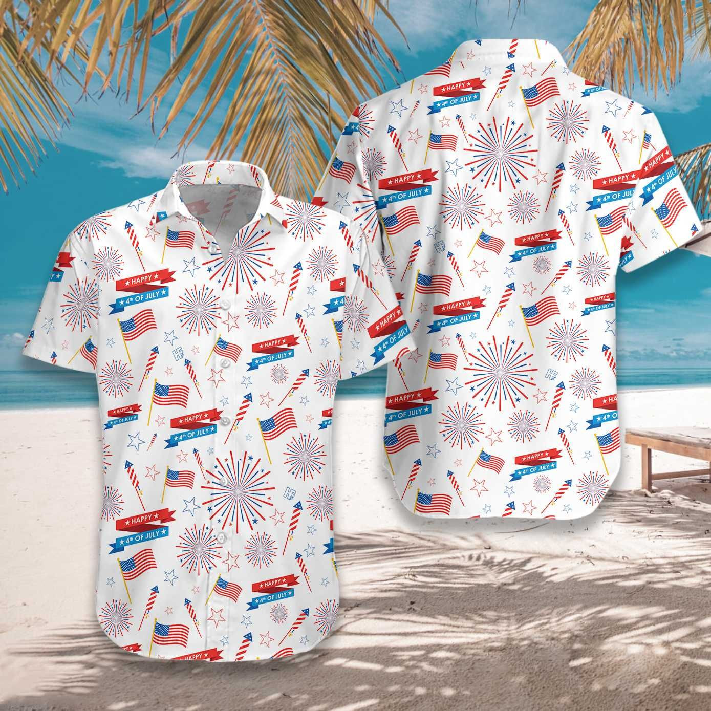 Of July Us Pattern Hawaii Shirt Unisex Adult Ha15197