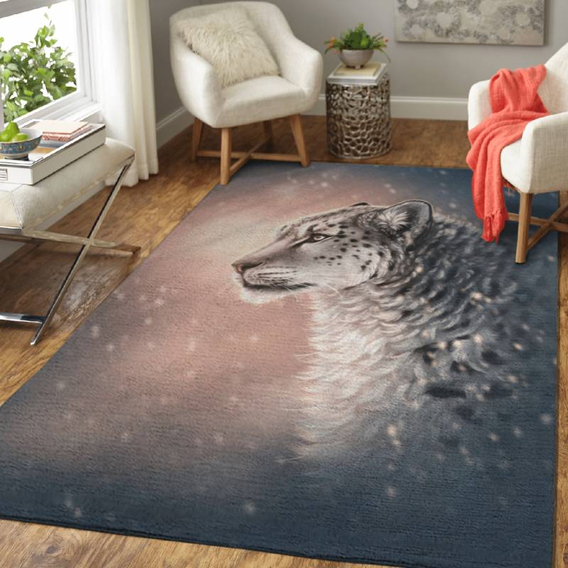 Snow Leopard – Animals Area Rug Carpet