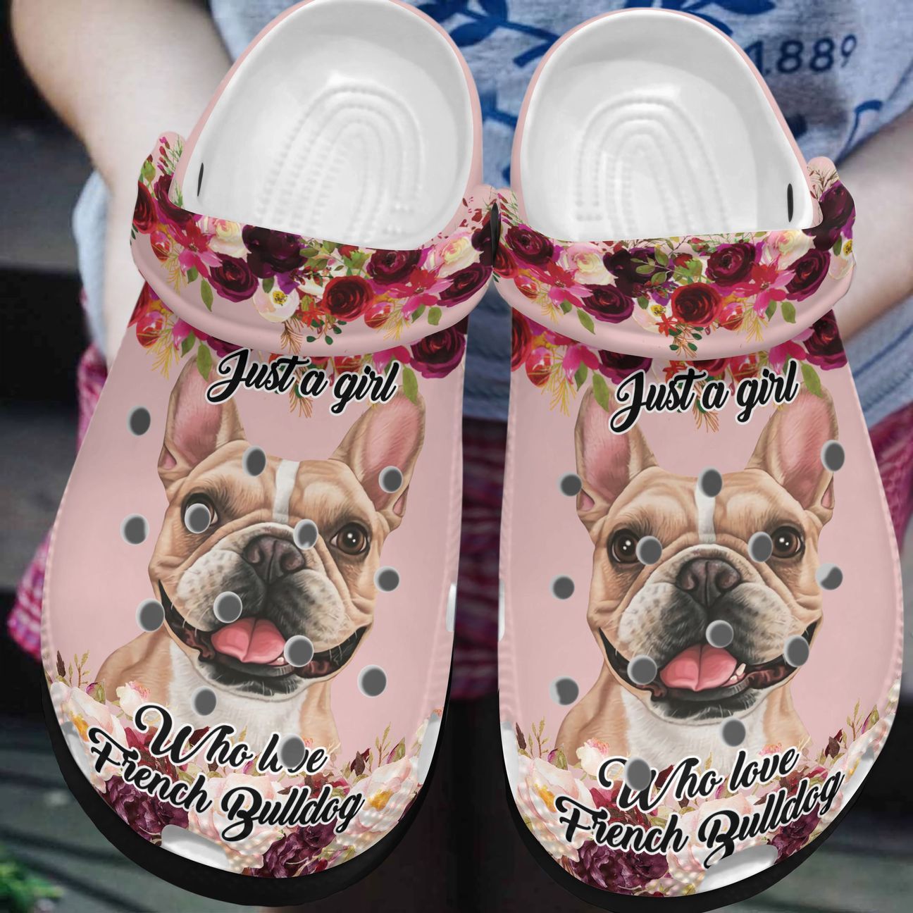 French Bulldog Personalized Clog, Custom Name, Text, Color, Number Fashion Style For Women, Men, Kid, Print 3D I Love My French Bulldog