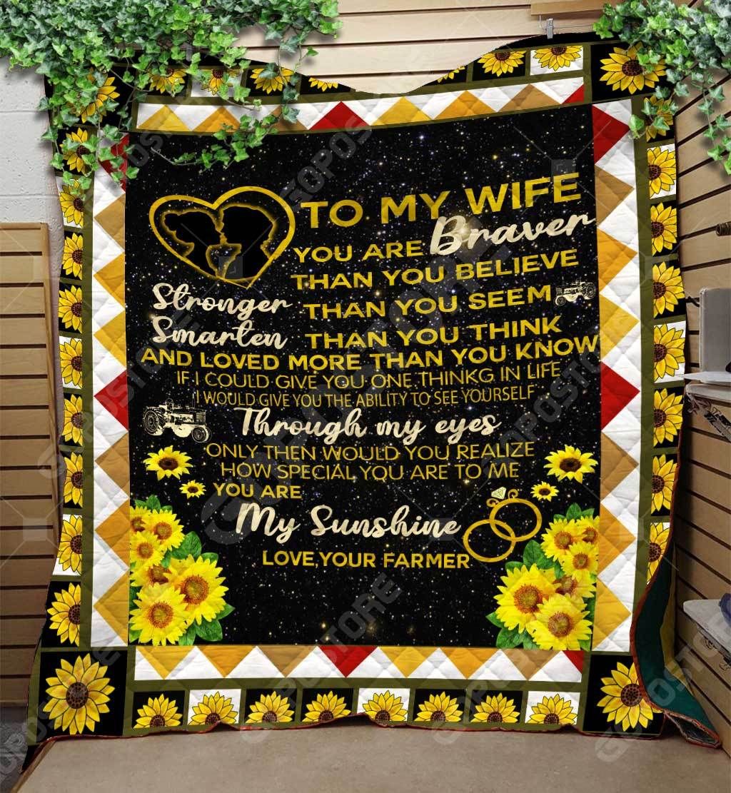 To My Wife Like 3D Quilt Blanket 1035