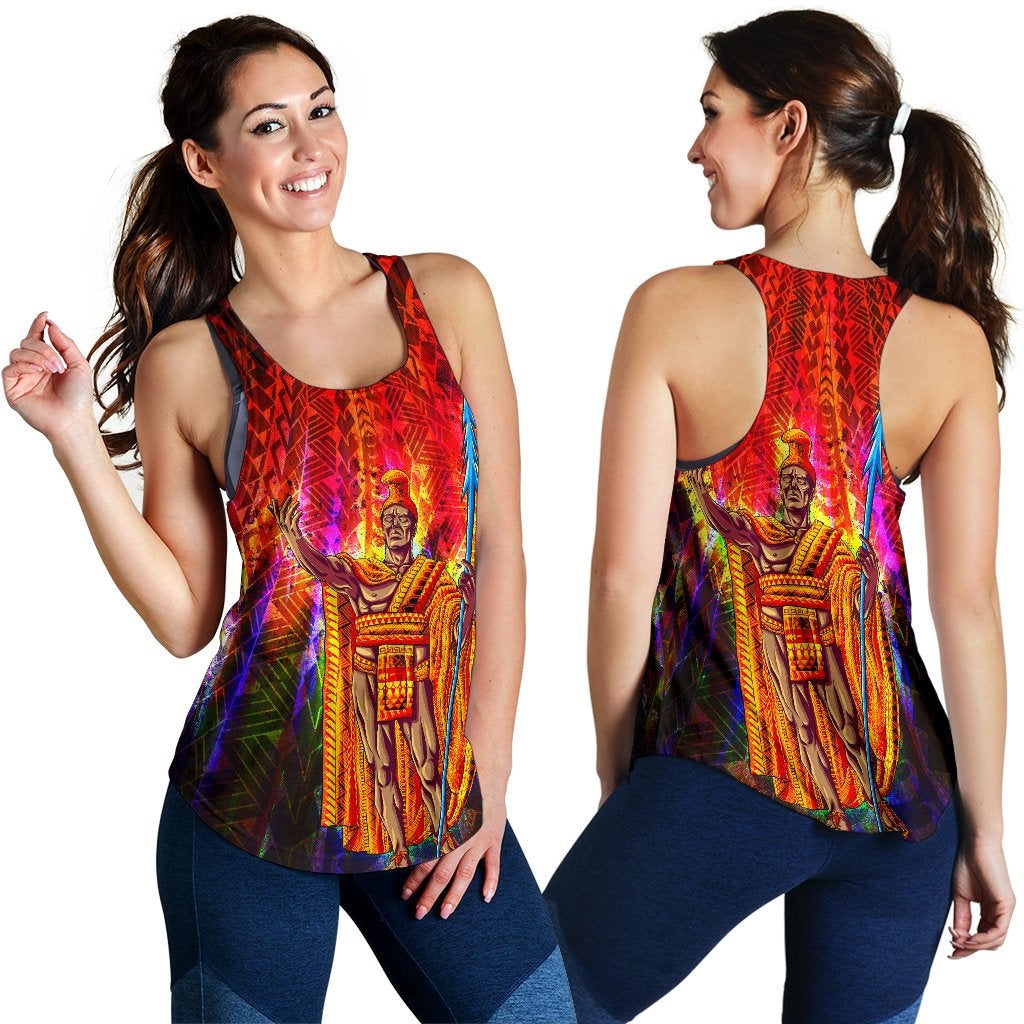 Hawaiian Racerback Tank Hawaiian King Polynesian Patterns Ha67575