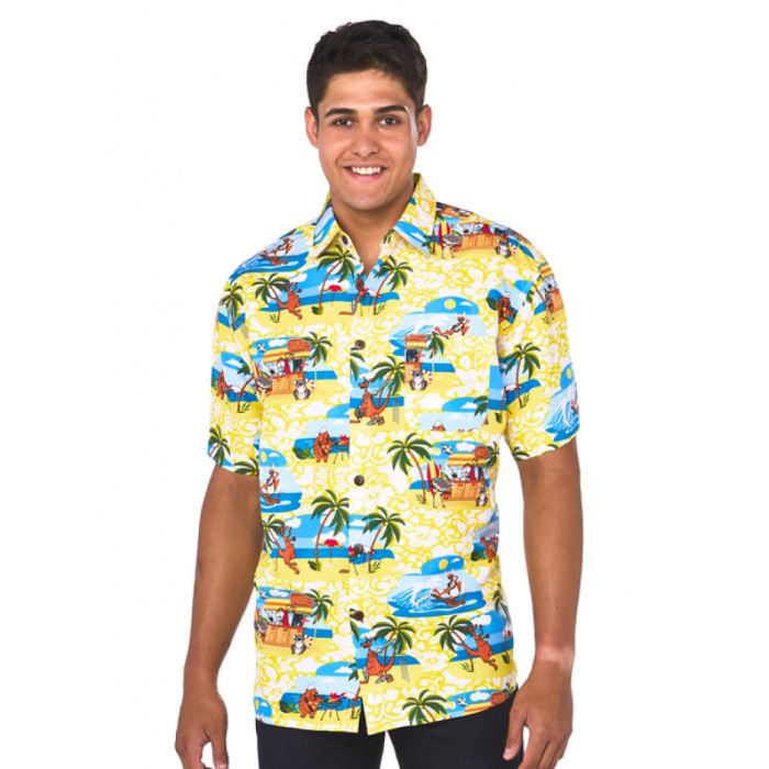 Beach Bbq Yellow Unique Design Hawaiian Shirt Dhc18063065