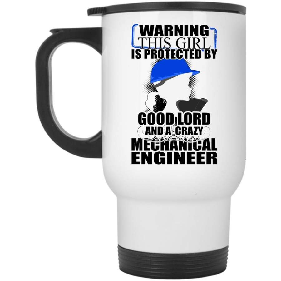Couple Travel Mug, This Girl Is Protected By A Mechanical Engineer Mug