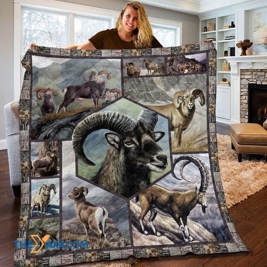 Super Cool Wild Goats Special Gift For Animal Lovers Quilts Comforters