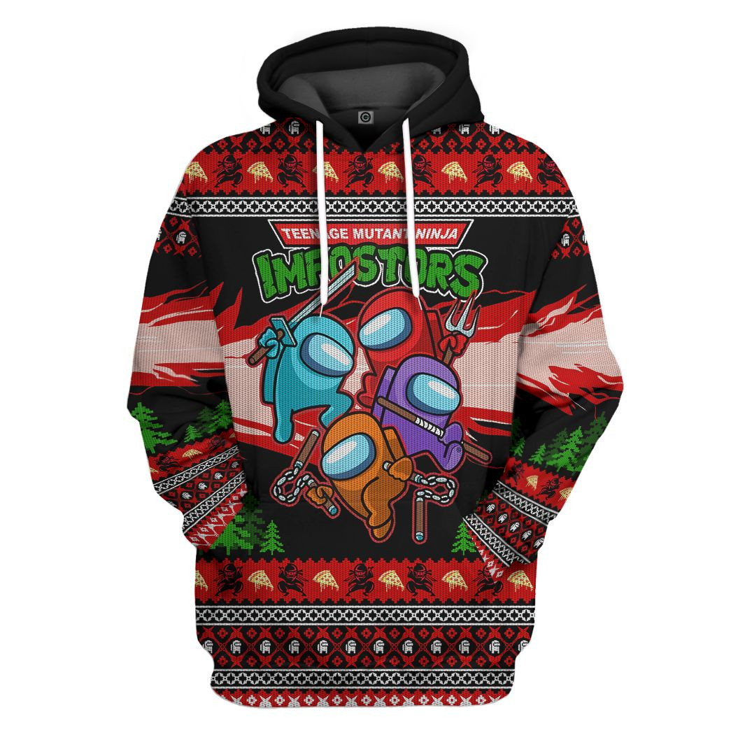 3D Mutant Ninja Impostors Ugly Christmas Sweater Custom Tshirt Hoodie Apparel