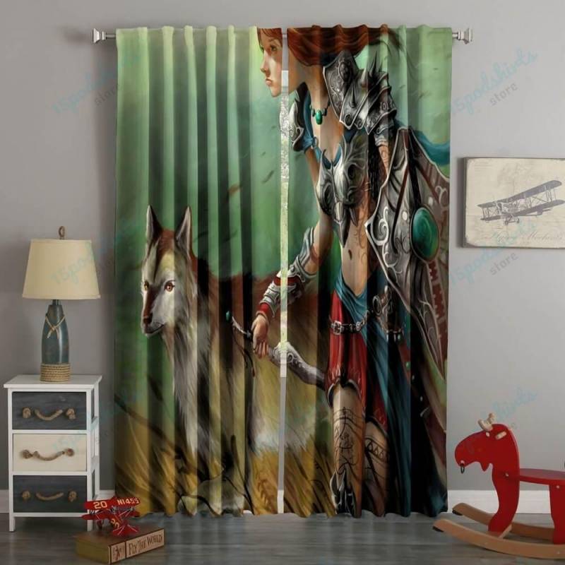 3D Printed Amazon Warrior Style Custom Living Room Curtains