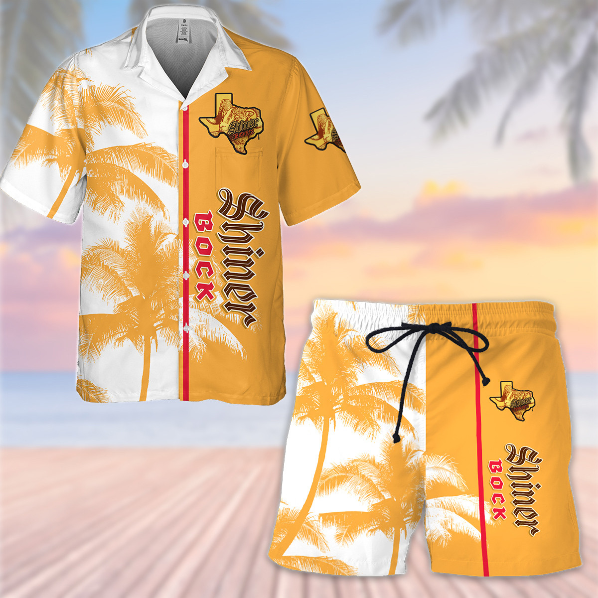 Sb Hawaii Shirt Beach Shorts Ha869