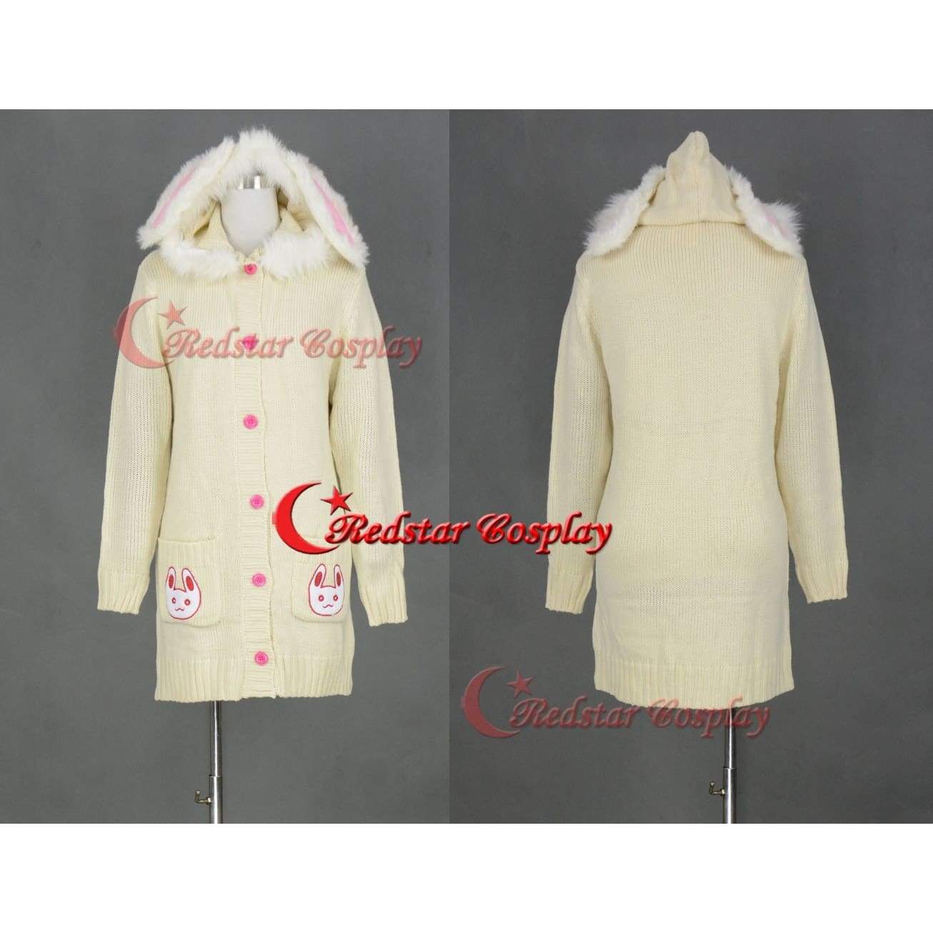 Cute New Super Sonico Cosplay Costume Embroidered Rabbit Ear Sweater