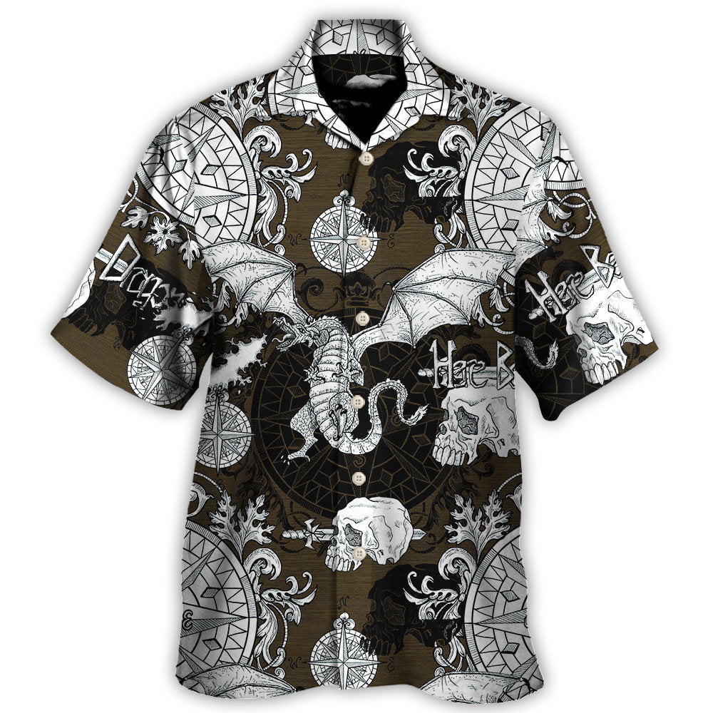 Dragon Flying With Skull Gothic Style Hawaii Shirt Ha17931