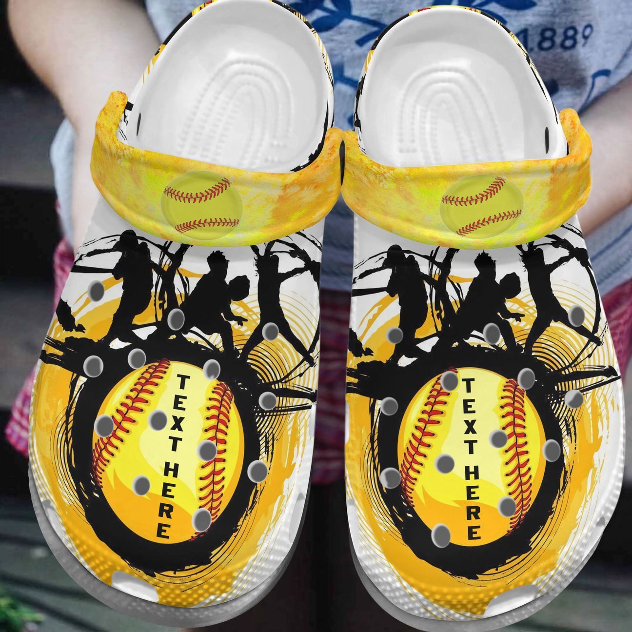 Softball Personalized Clog, Custom Name, Text, Color, Number Fashion Style For Women, Men, Kid, Print 3D Softball Team