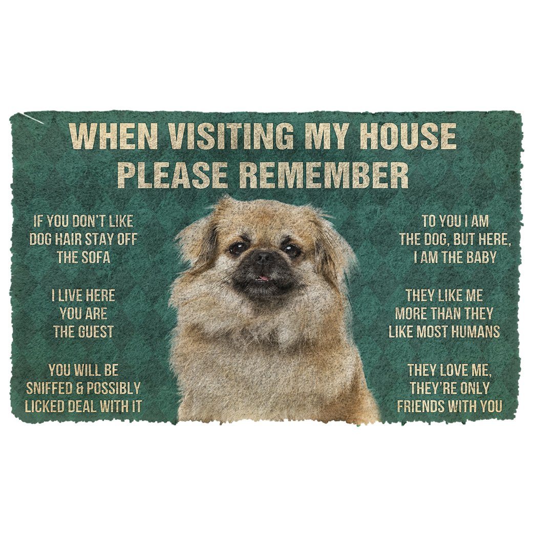 Gearhumans  GearHuman 3D Please Remember Tibetan Spaniel Dogs House Rules Doormat