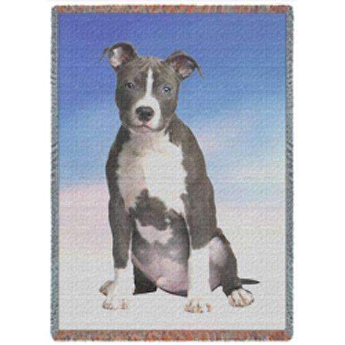 American Staffordshire Dog Woven Throw Blanket 54 X 38