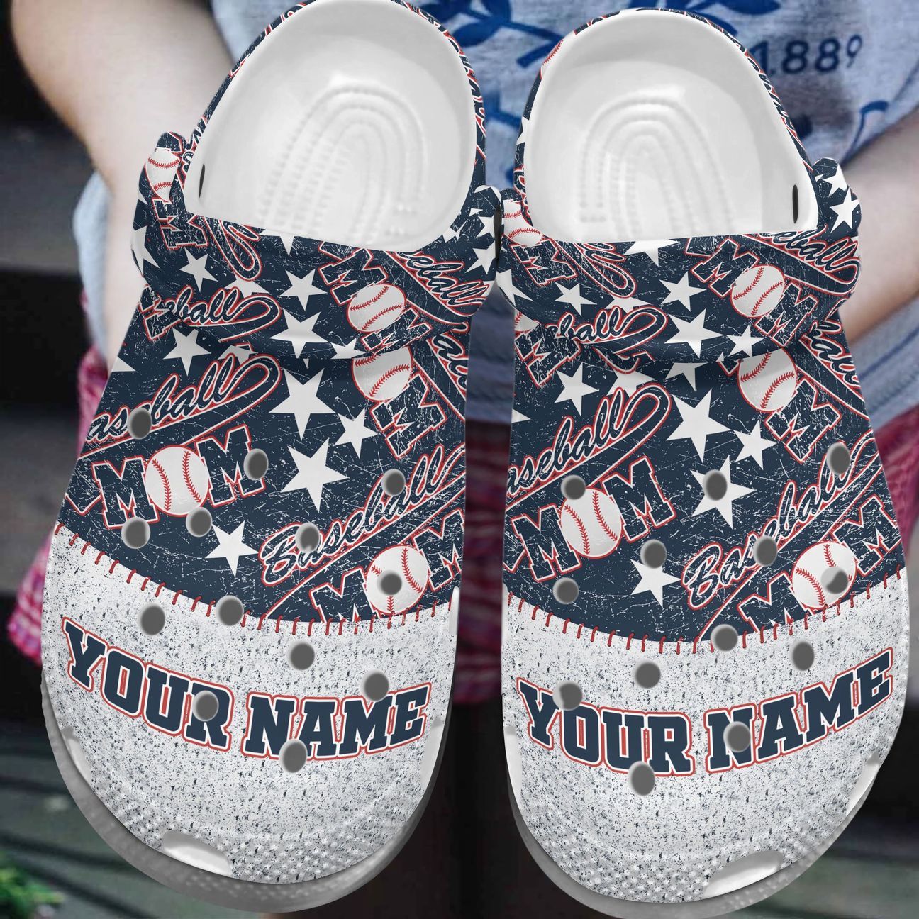 Baseball Personalized Clog, Custom Name, Text, Color, Number Fashion Style For Women, Men, Kid, Print 3D Baseball Mom