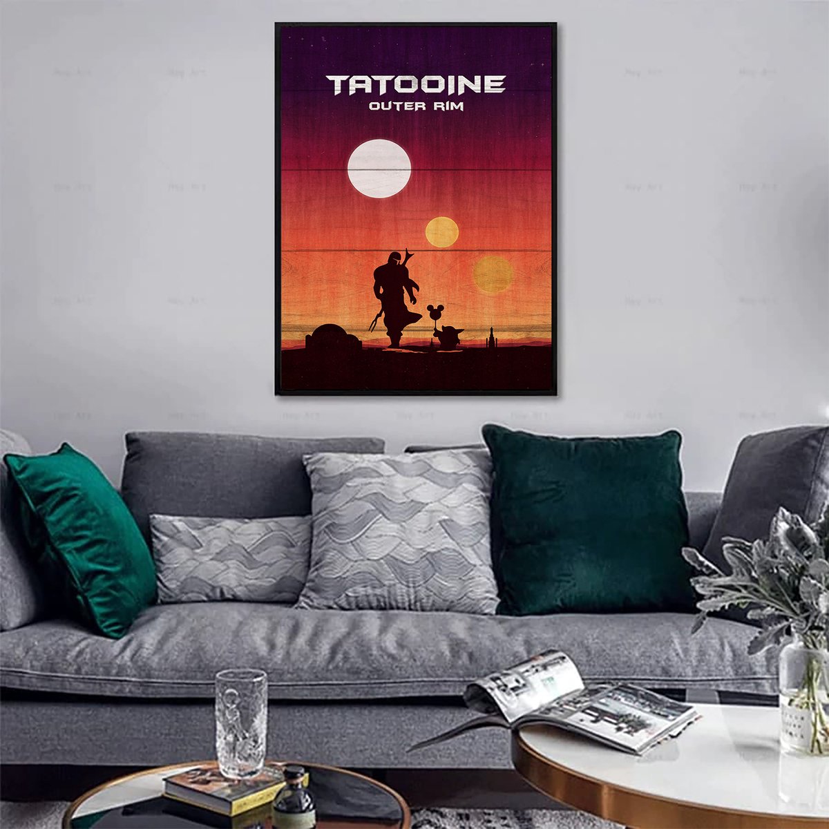 Tatooine Single Wrapped Canvas Vertical Print