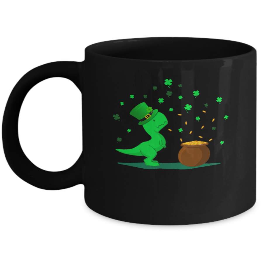 Lucky Dinosaur T-Rex St Patrick’s Day Gift Mug
