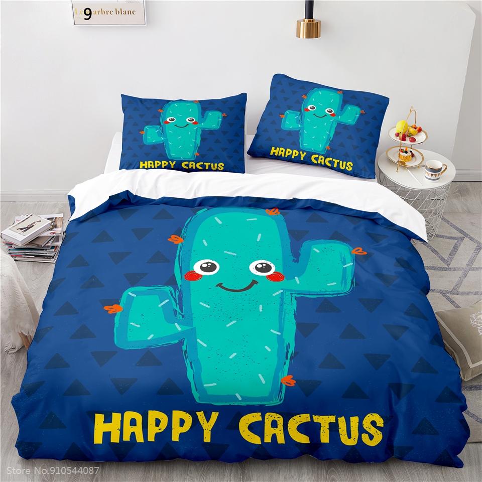 Cartoon Blue Cute Puppy Bedding Set 3D Duvet Cover Sets Pillowcase Bedclothes Twin Full Queen King Size