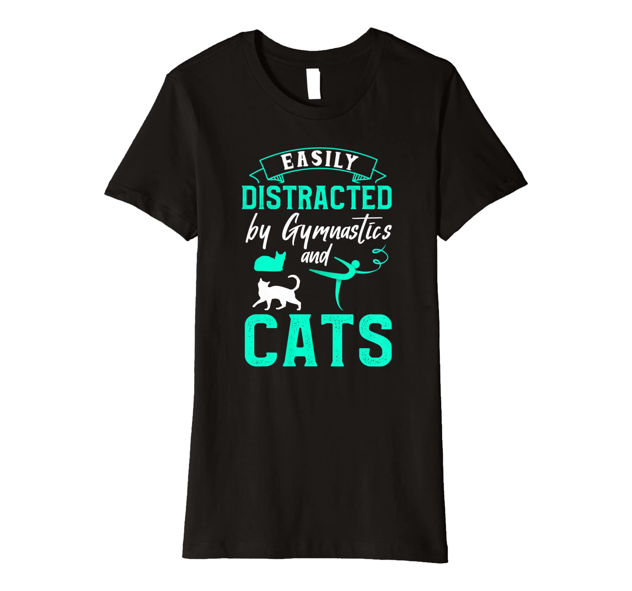 Gymnastics & Cats Shirt Funny Gymnast Cat Lover Gift Premium