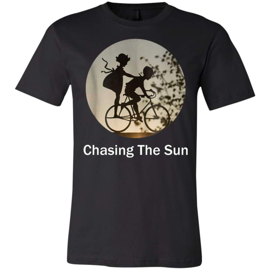 AGR Bike in Sunset with Kids on Bike T-Shirt  USA