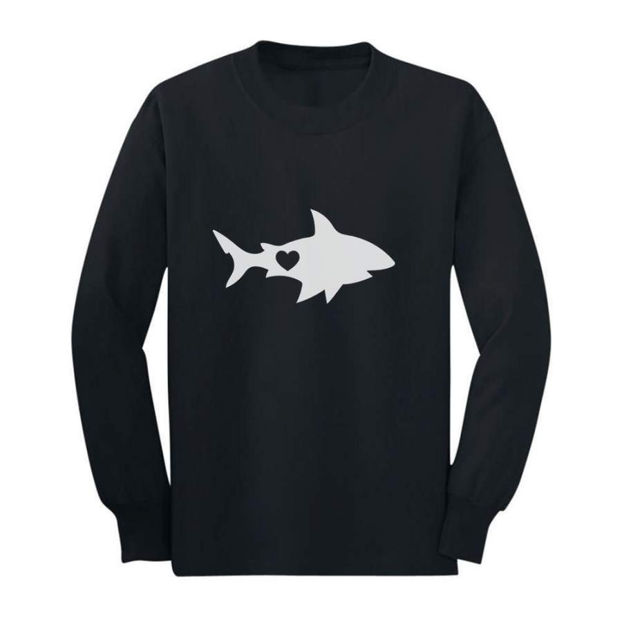 Valentine’s Day Shark with a Heart Toddler/Kids Long sleeve T-Shirt