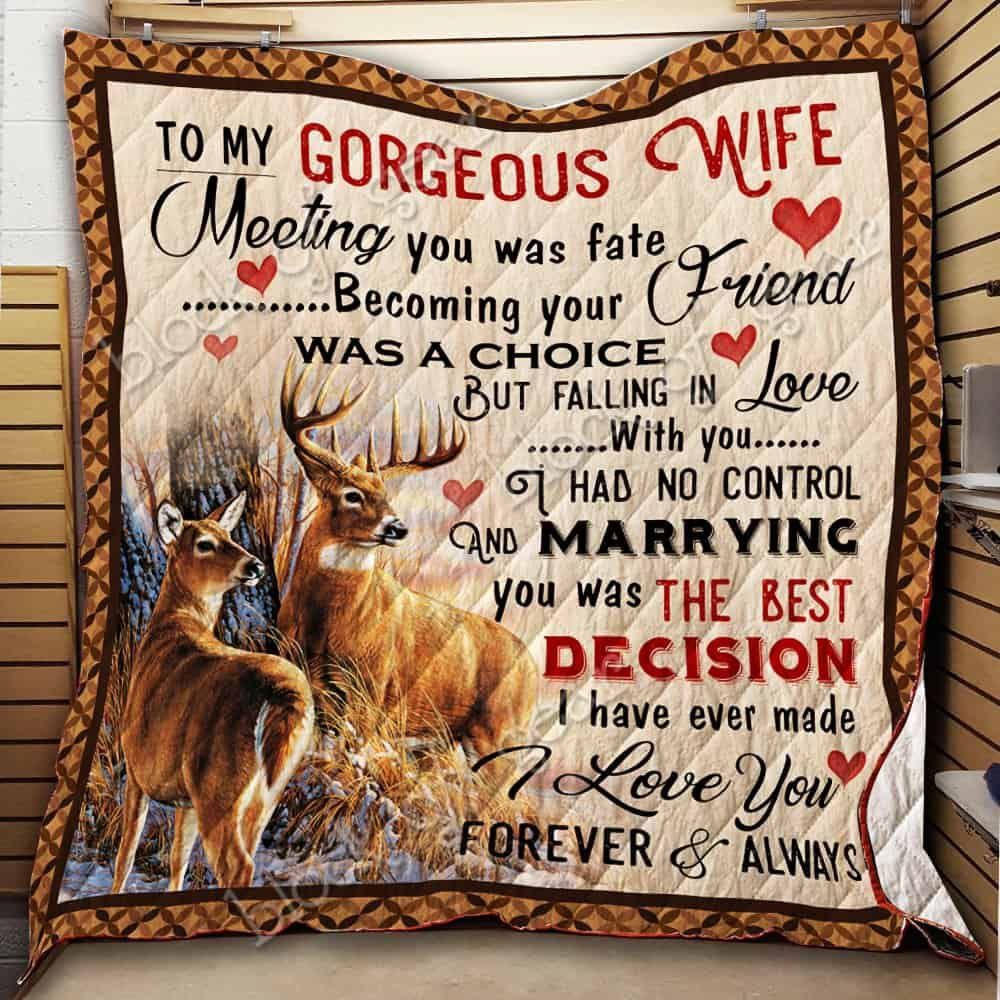 To My Wife – Deer Quilt