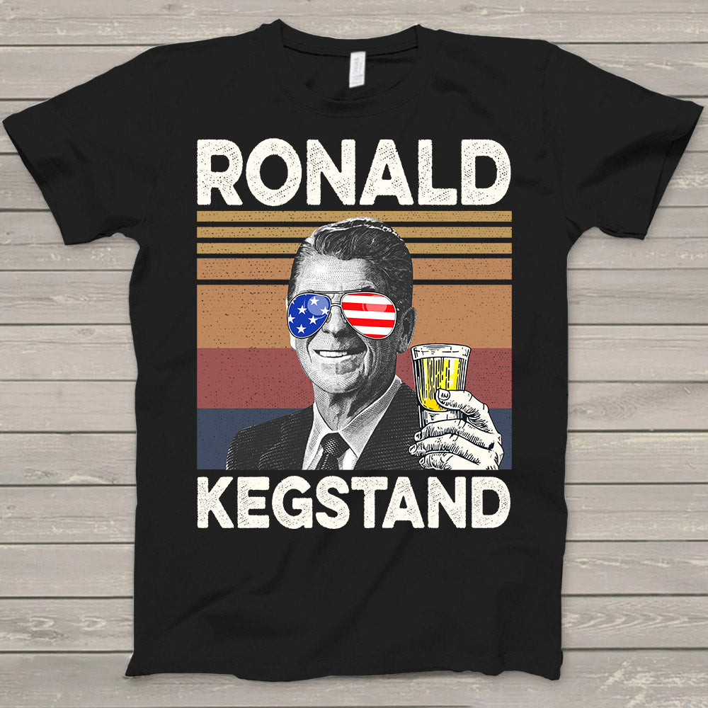 Happy 4Th Of July Ronald Kegstand Drinking Shirt Hk10 Trhn