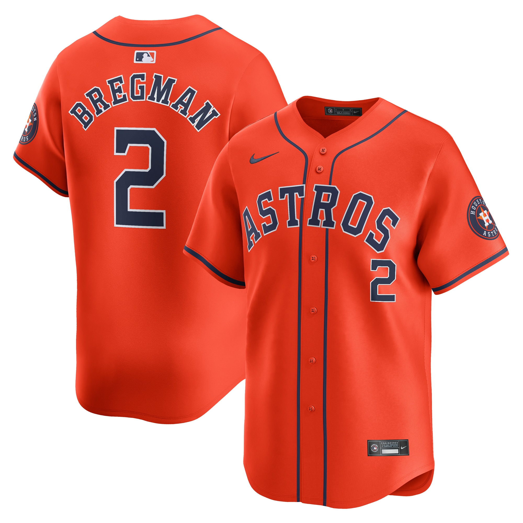 Alex Bregman Houston Astros Alternate Limited Player Jersey  Orange