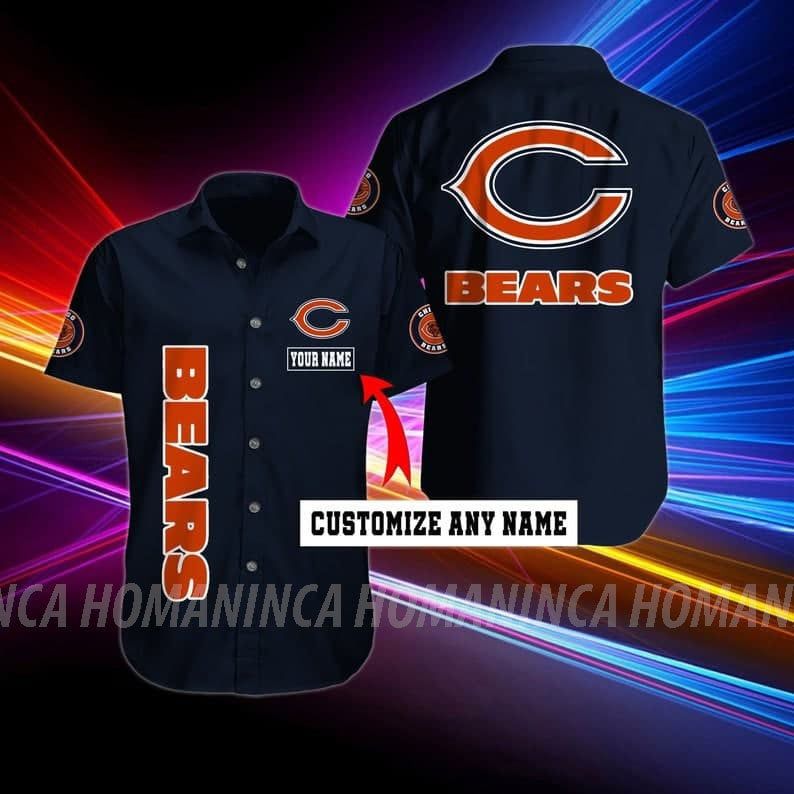 Chicago Bears Nfl Hawaiian Summer Shirt, Chicago Bears Summer Shirt, Chicago Bears Nfl Fan Hawaiian Shirt Short