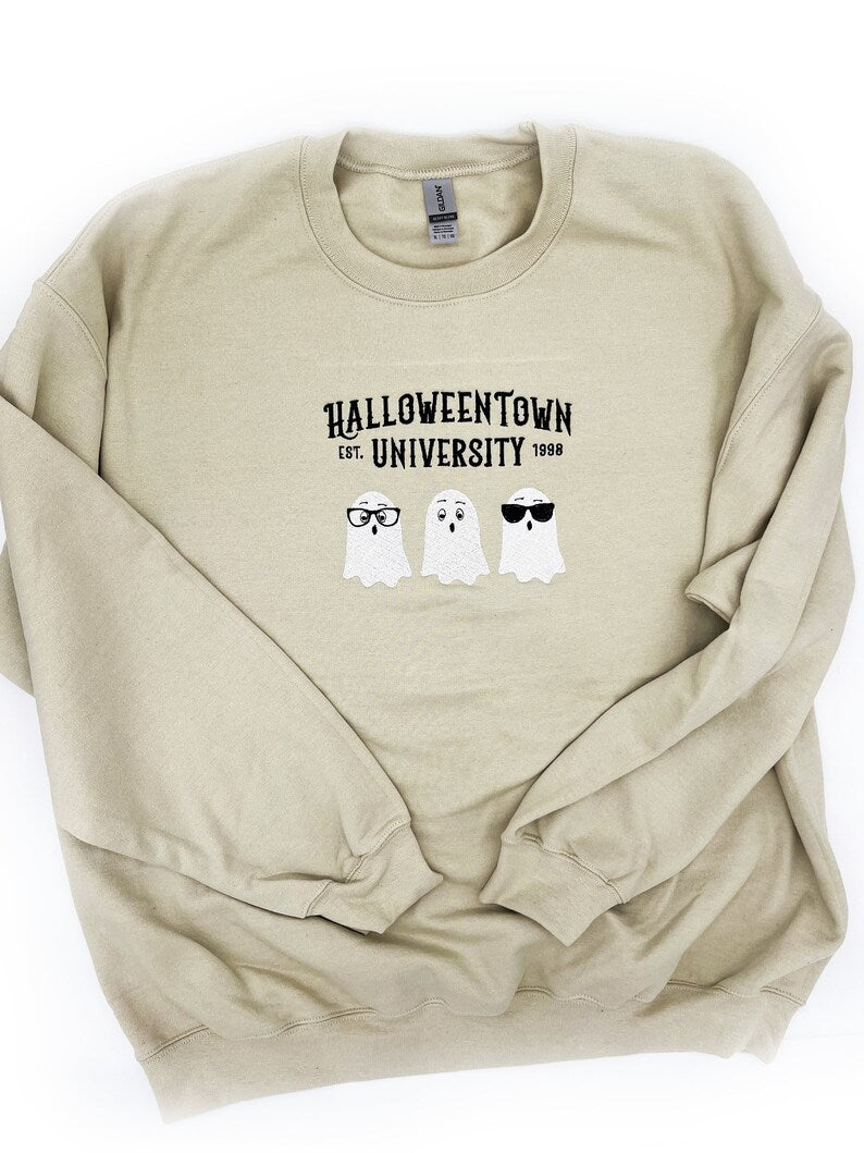 Halloweentown Embroidered Sweatshirt 2D Crewneck Sweatshirt All Over Print Sweatshirt For Women Sweatshirt For Men Sws4095