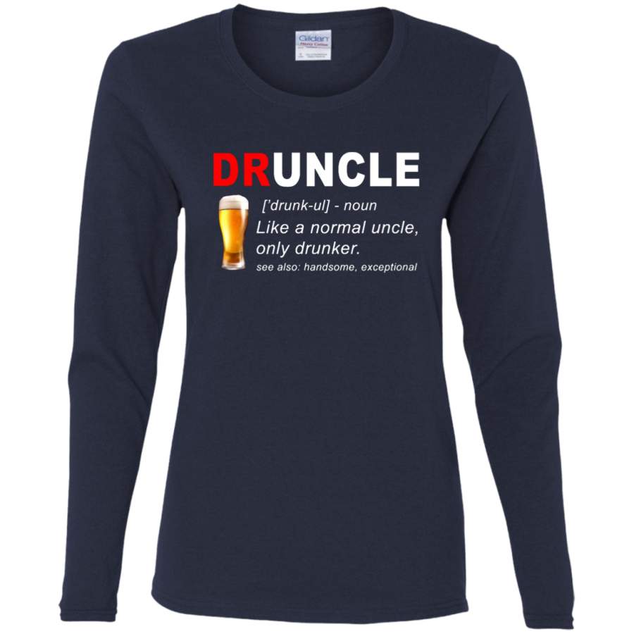 AGR Druncle Beer Ladies’ Cotton LS T-Shirt