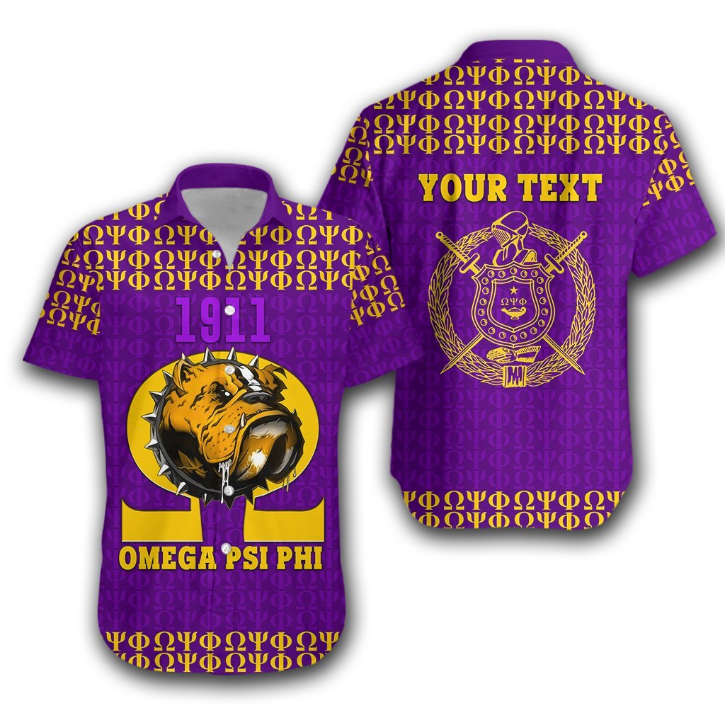 (Custom Personalised) Greek Life Hawaiian Shirt – Omega Psi Phi Bull Dogs Special Lt16