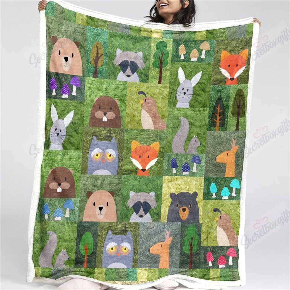 Animal Face Gs-Ld0709 Fleece Blanket