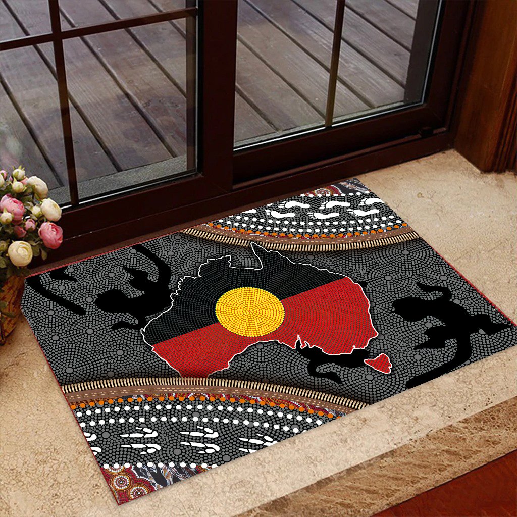 Aboriginal Dots Zip Pattern 3D Printed Door Mat