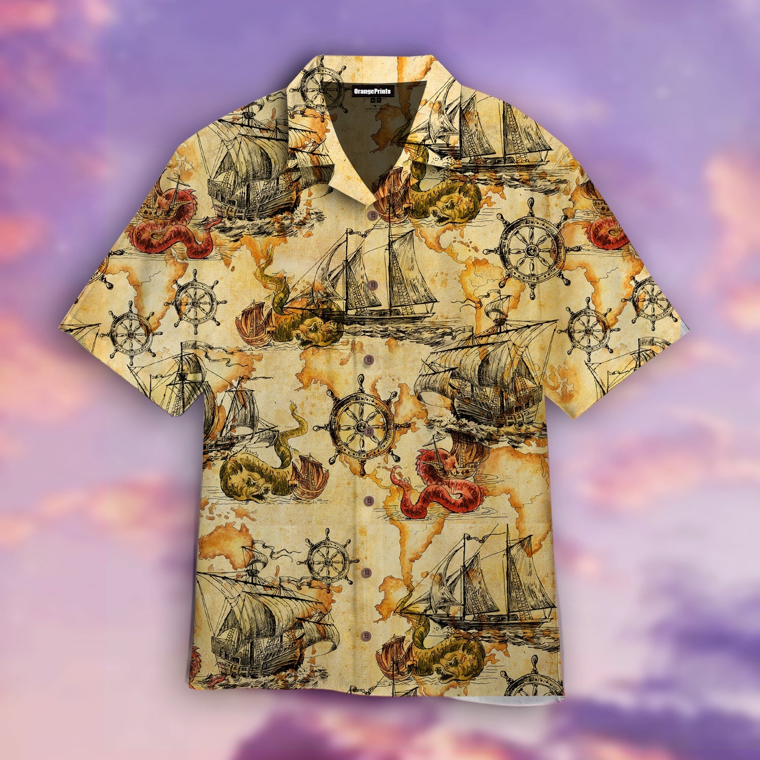 Vintage Sailboats And Dragons Aloha Hawaii Shirts For Men Women Ha53836