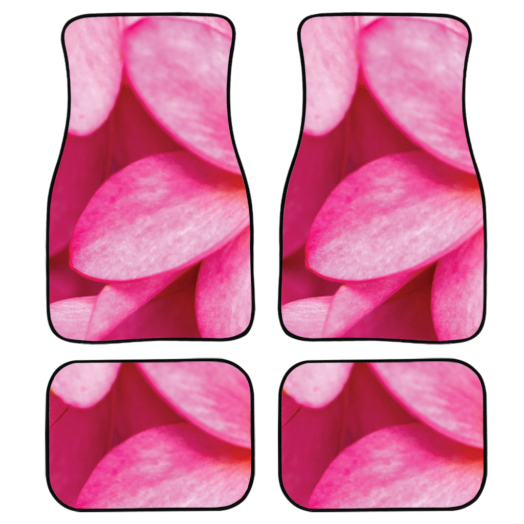 Pink Plumeria Flower Print Front And Back Car Floor Mats, Front Car Mat