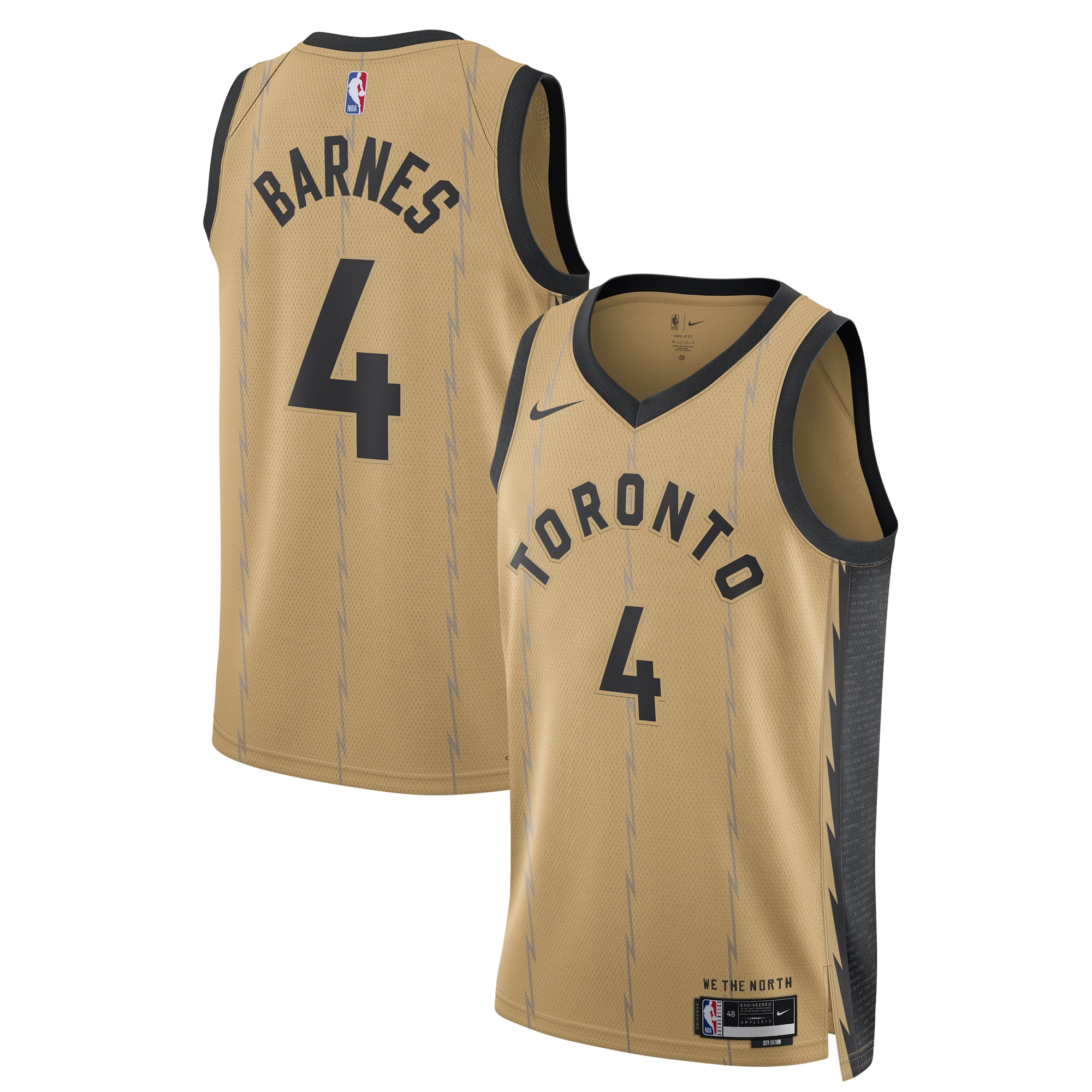 Scottie Barnes Toronto Raptors Unisex 2023/24 Swingman Jersey – Gold – City Edition