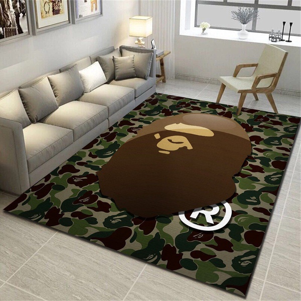 Bape Insprired Rug, Living Room Carpet, Home Floor Decor