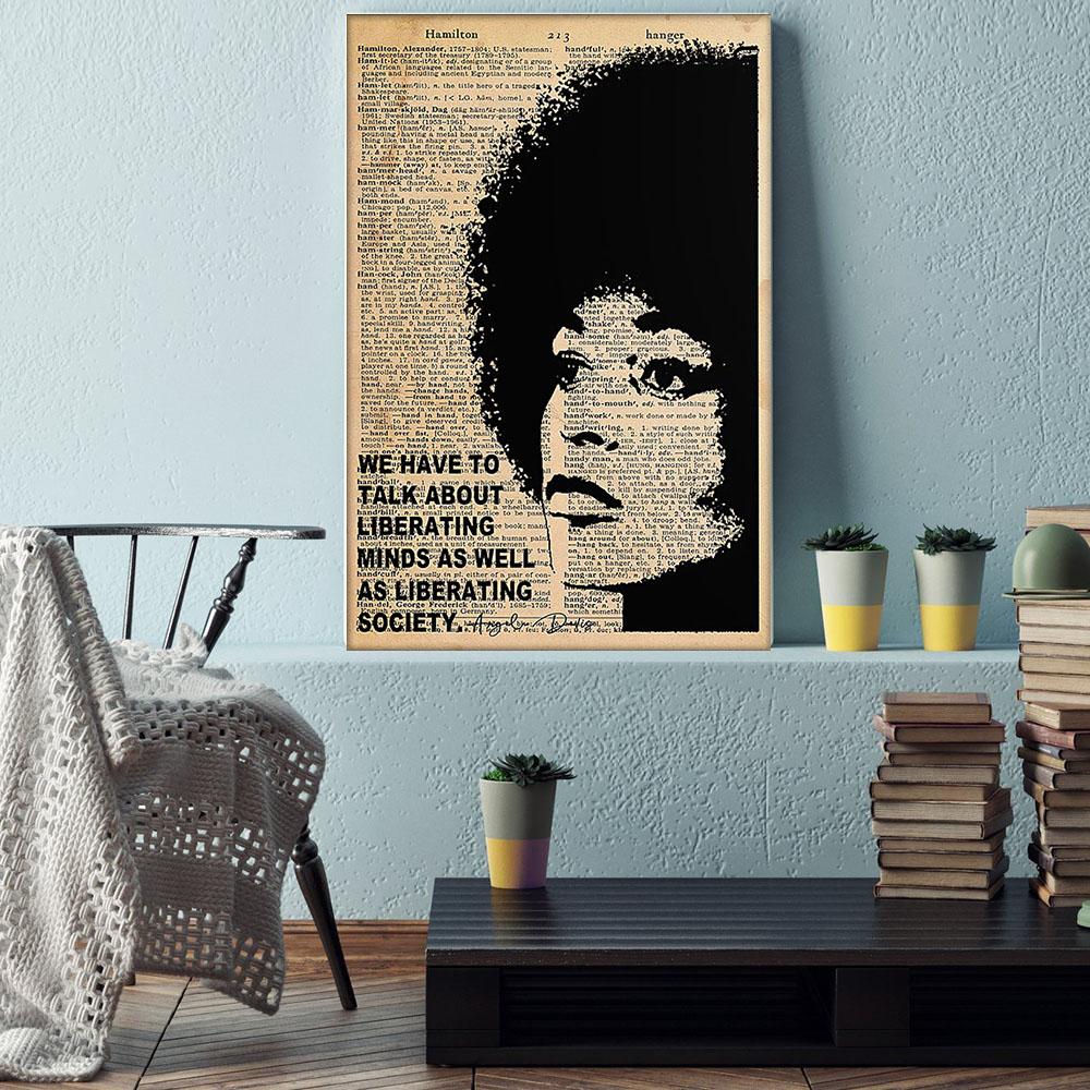 Black African American Best Canvas Prints Perfect Black Pride Poster Art Print Afro Girl African King Elegant Canvas For The Wall
