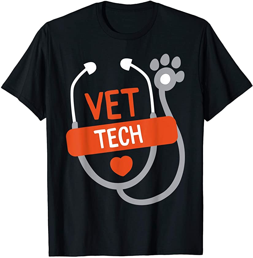 Vet Tech Veterinarian Graduation Animal Rescue Dog Mom Women T-Shirt