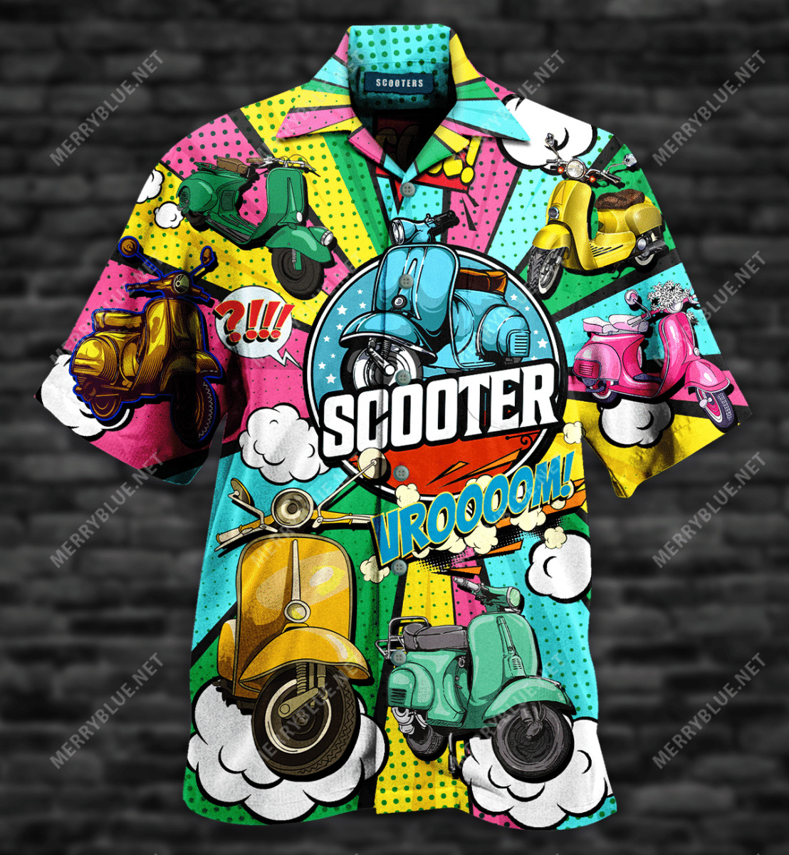 Awesome Scooters Hawaiian Shirt