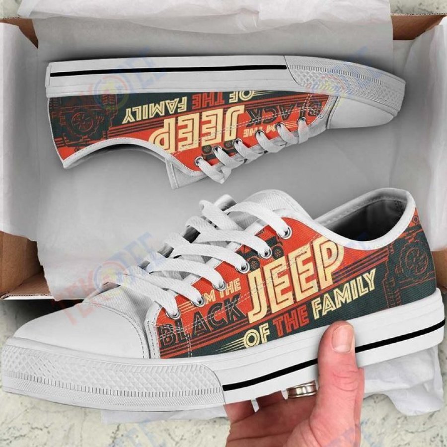 Mens Womens Jeep Christmas Low Top Shoes Custom Print Footwear Converse Sneakers TMT620