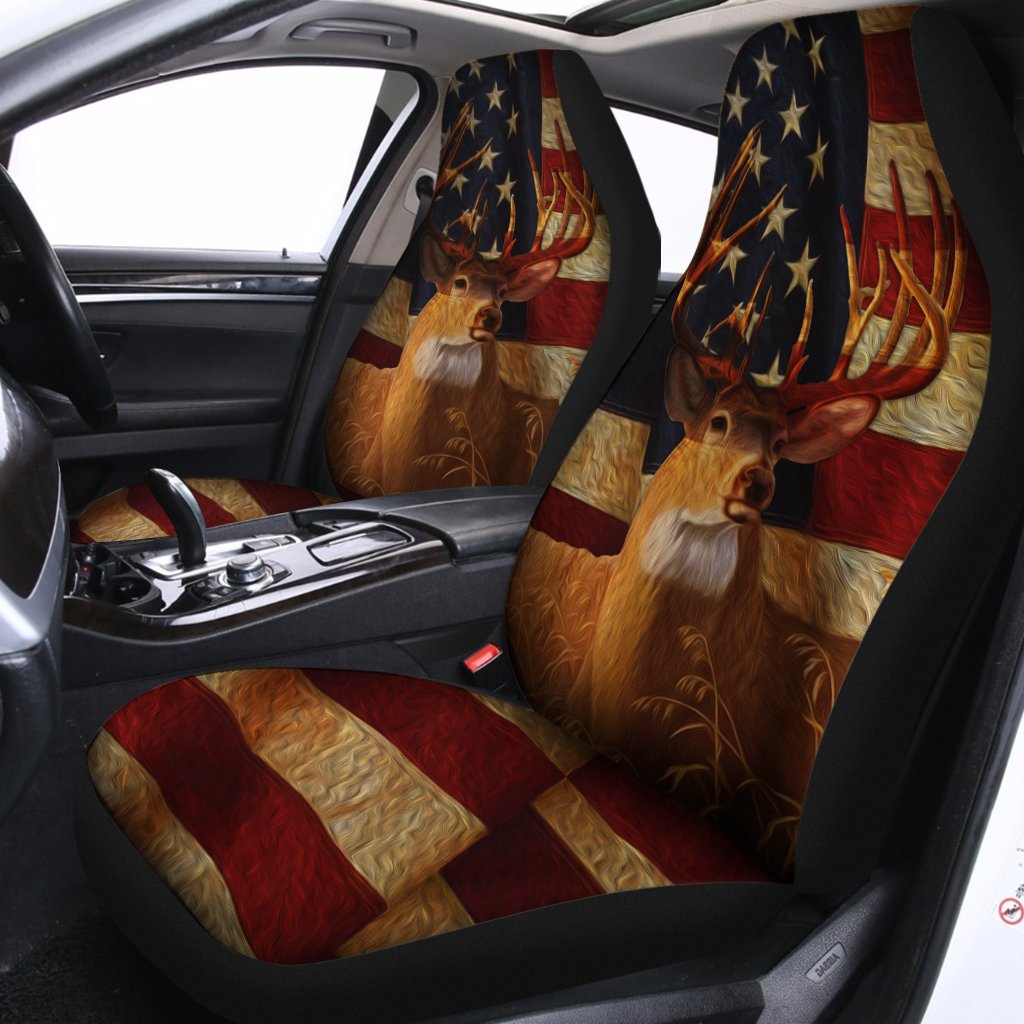 whitetail deer lover hunting Car Seat Cover