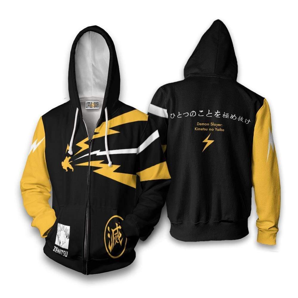 Zenitsu Agatsuma Kid Hoodie Demon Slayer Clothes Anime Outfits