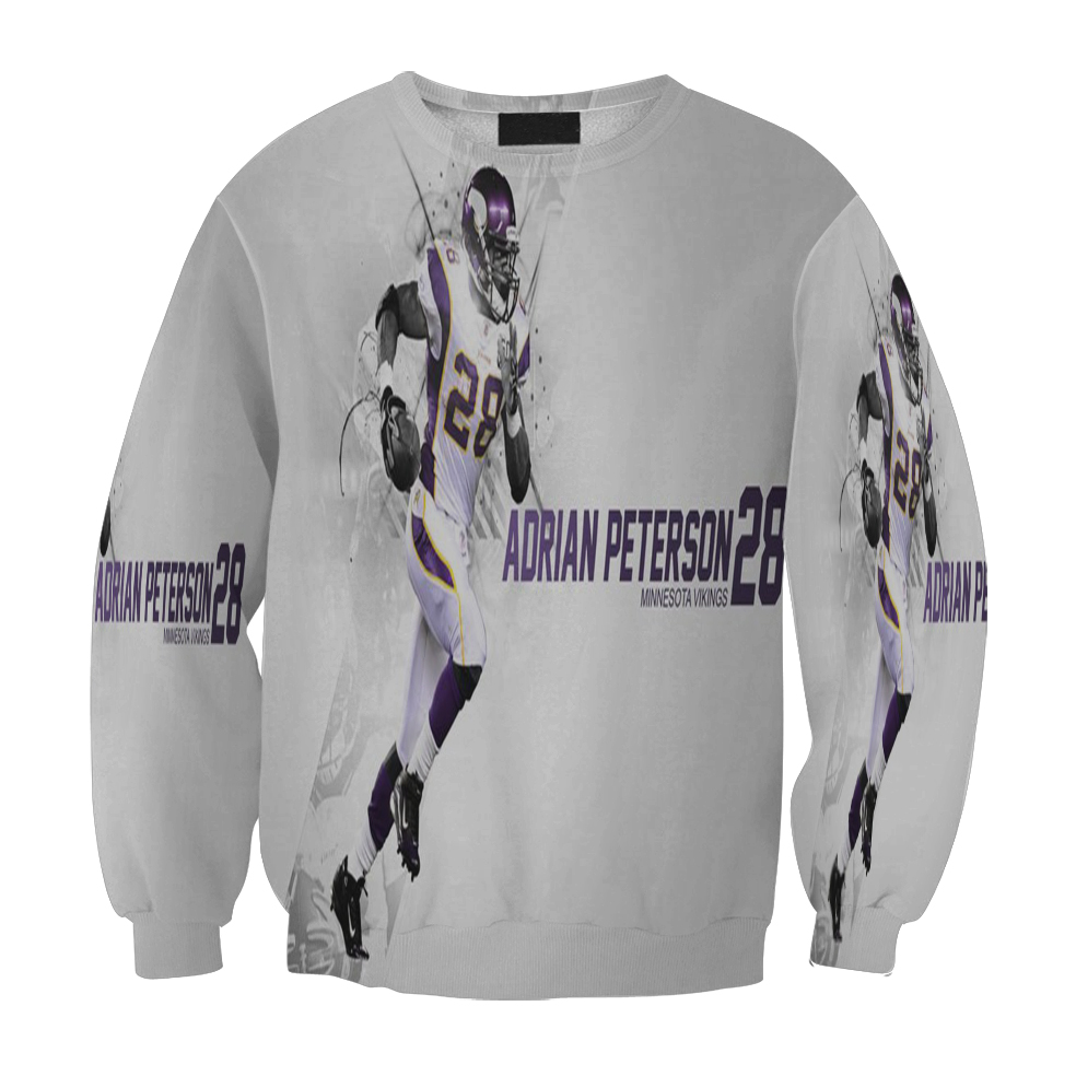 Minnesota Vikings Adrian Peterson 28 V2 Gift For Fan 3D Full Printing Sweatshirt