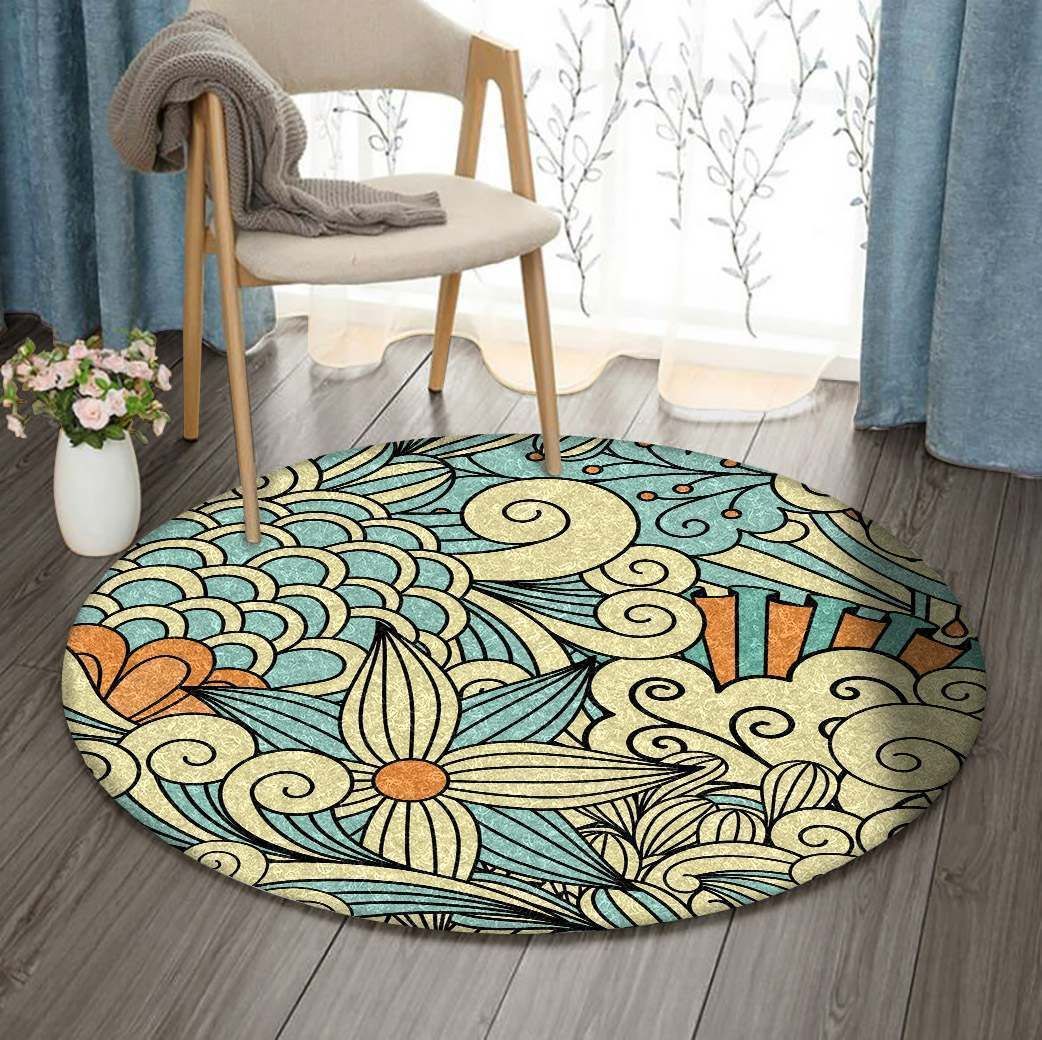 Flower GE3713 Round Rug  CYSI2907