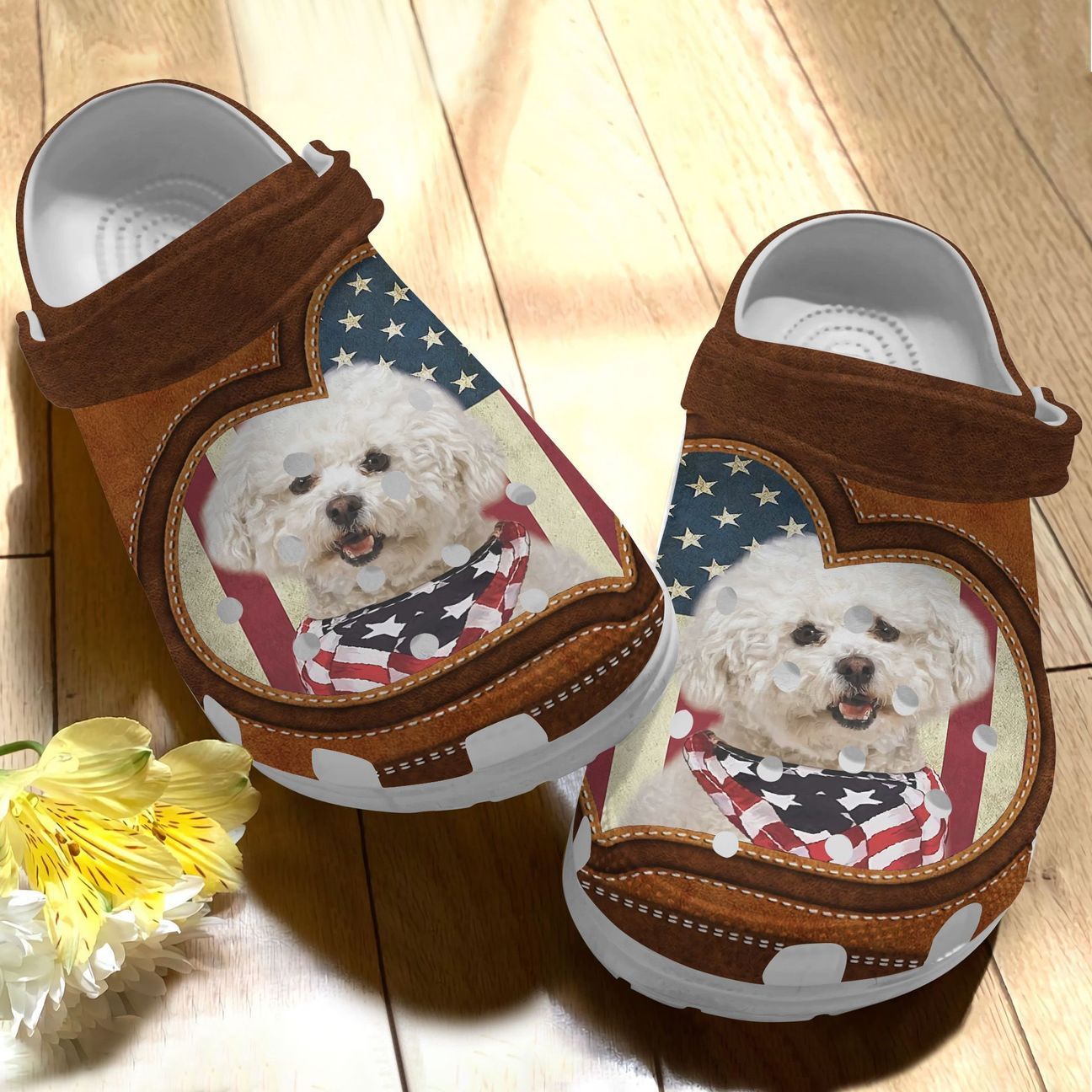 Bichon Frise Personalized Clog, Custom Name, Text Cute Bichon Frise, Fashion Style For Women, Men, Kid, Print 3D