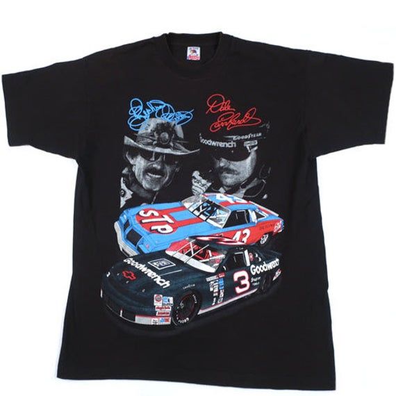 Vintage Nascar Winston Cup Dale Earnhardt Richard Petty T shirt 90s