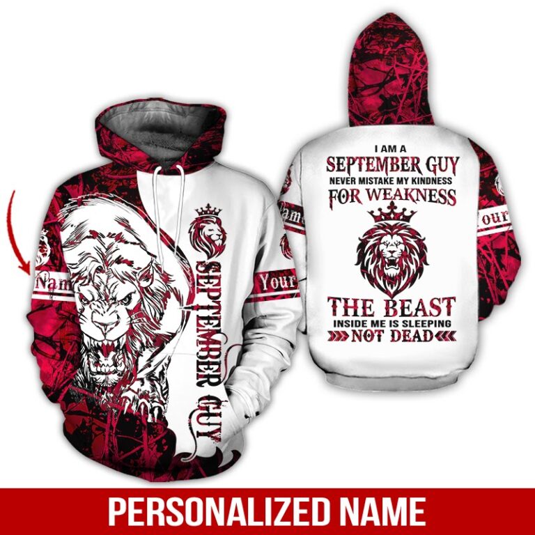 September Guy Lion Custom Name 3D All Over Print | For Men & Women | Adult | Cn3783