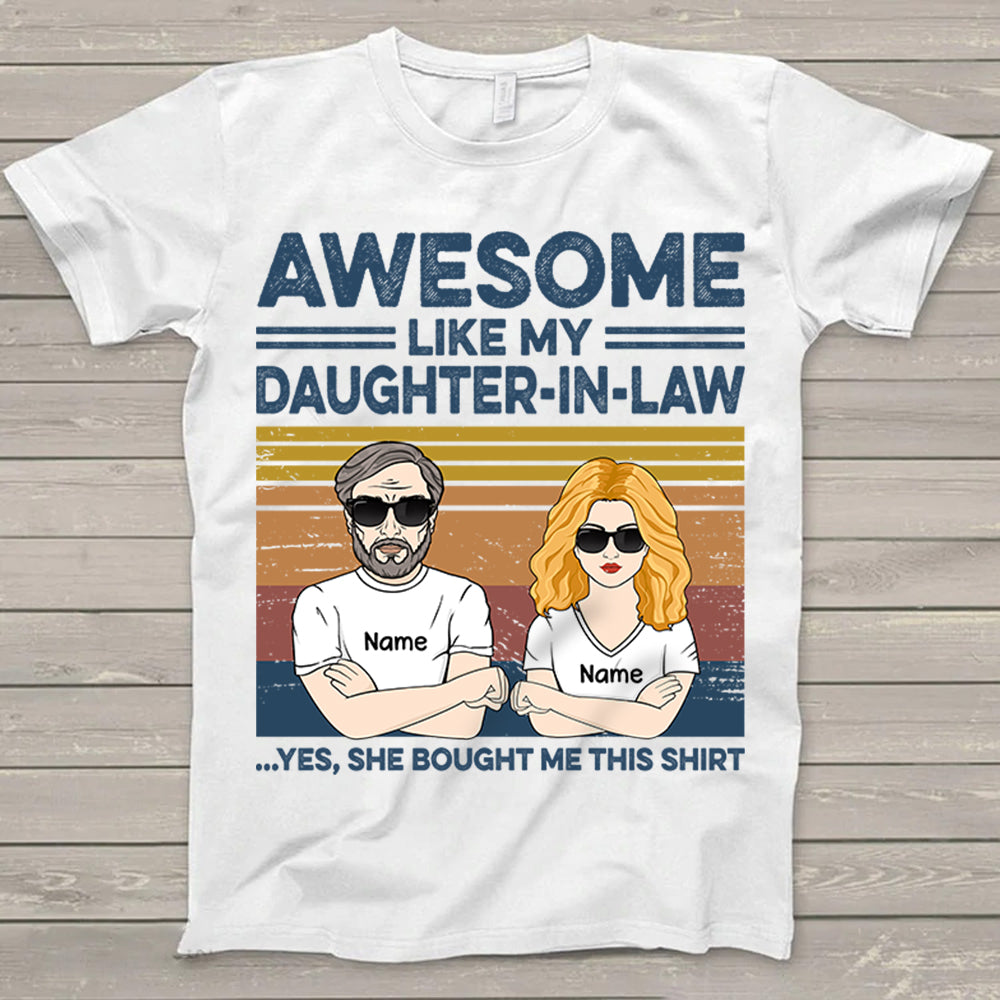 Personalized Awesome Like My Daughter In Law Shirt For Dad And Daughter, Father’S Day Gift Ph99 Do99