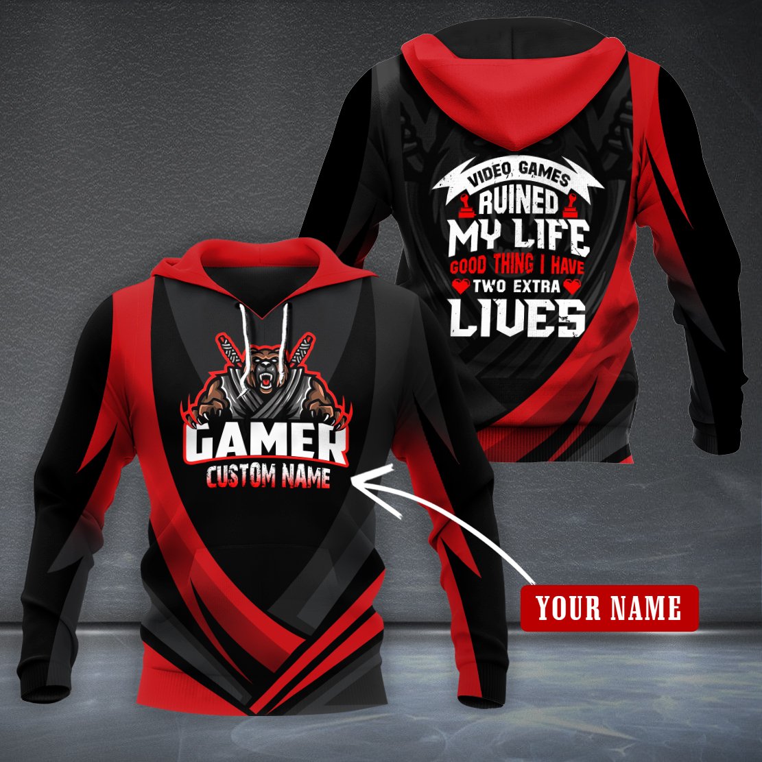 Video game ruined my life good thing Hoodie 3D custom LKT